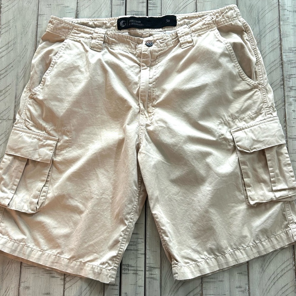 Men’s Cargo Shorts‎ Beige/Cream Utility Outdoor Hiking Size 36